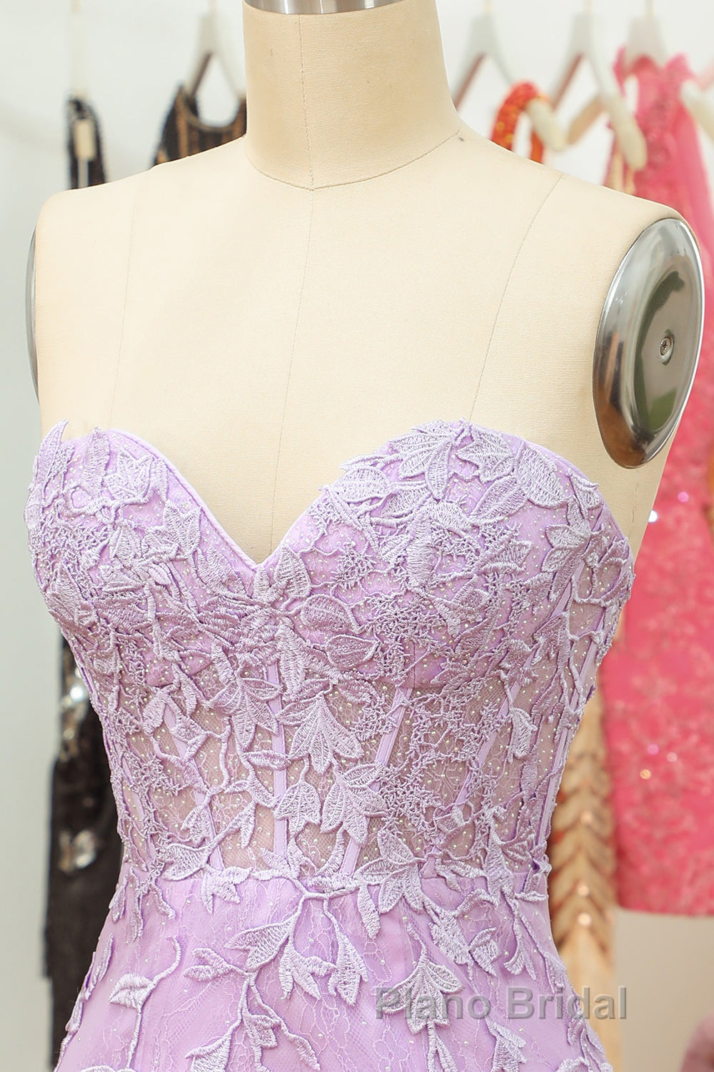 Purple Lace Tight Short Hoco Dresses