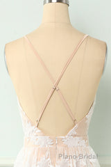 Spaghetti Straps White Formal Prom Dresses