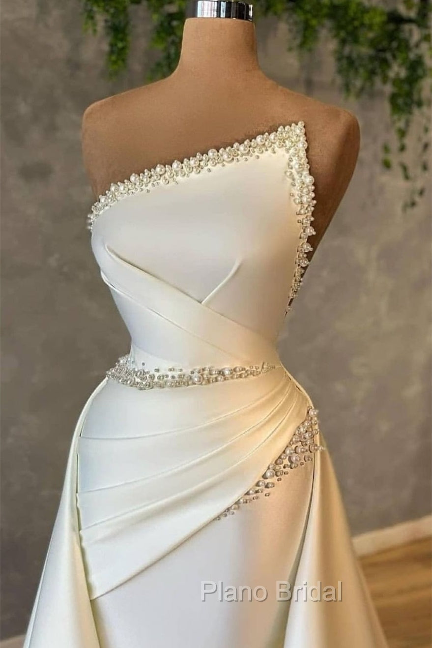 A-line Asymmetrical Beaded Floor-length Open Back Sleeveless Formal Prom Dresses Secondary image