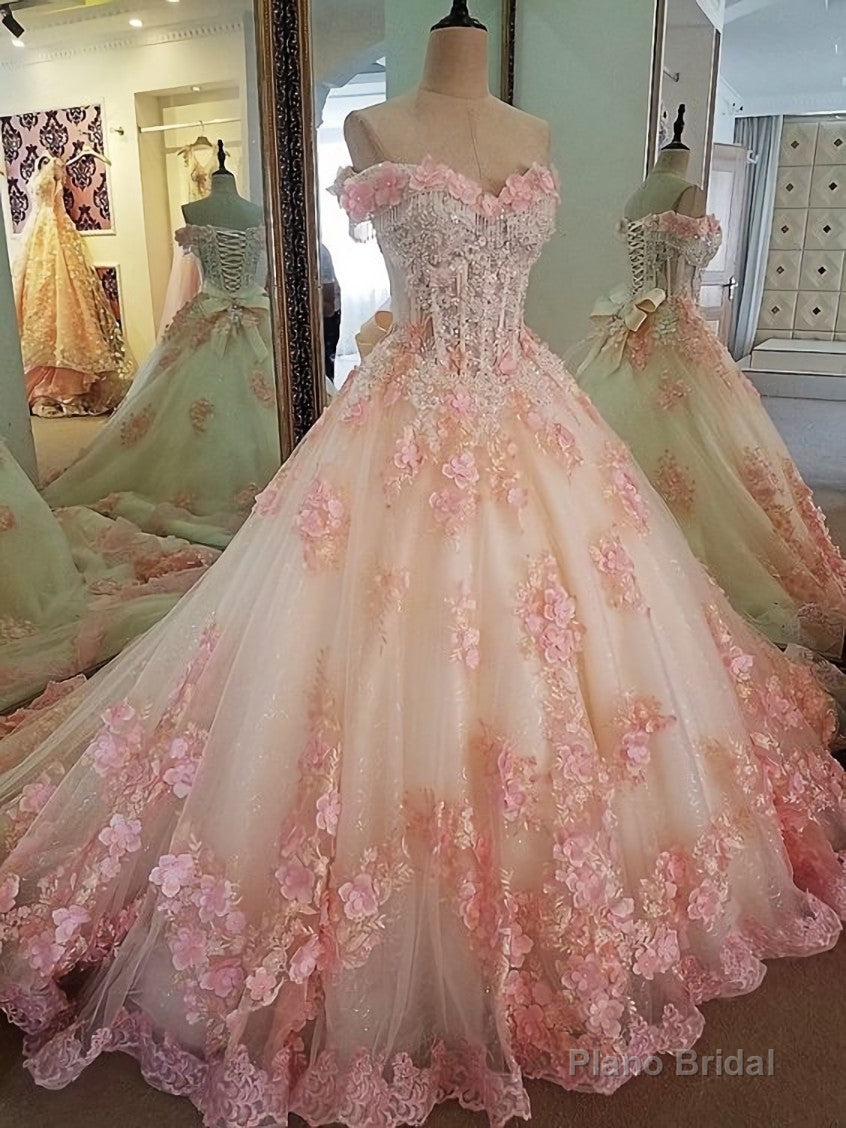 A line ball gown prom dress long evening gown