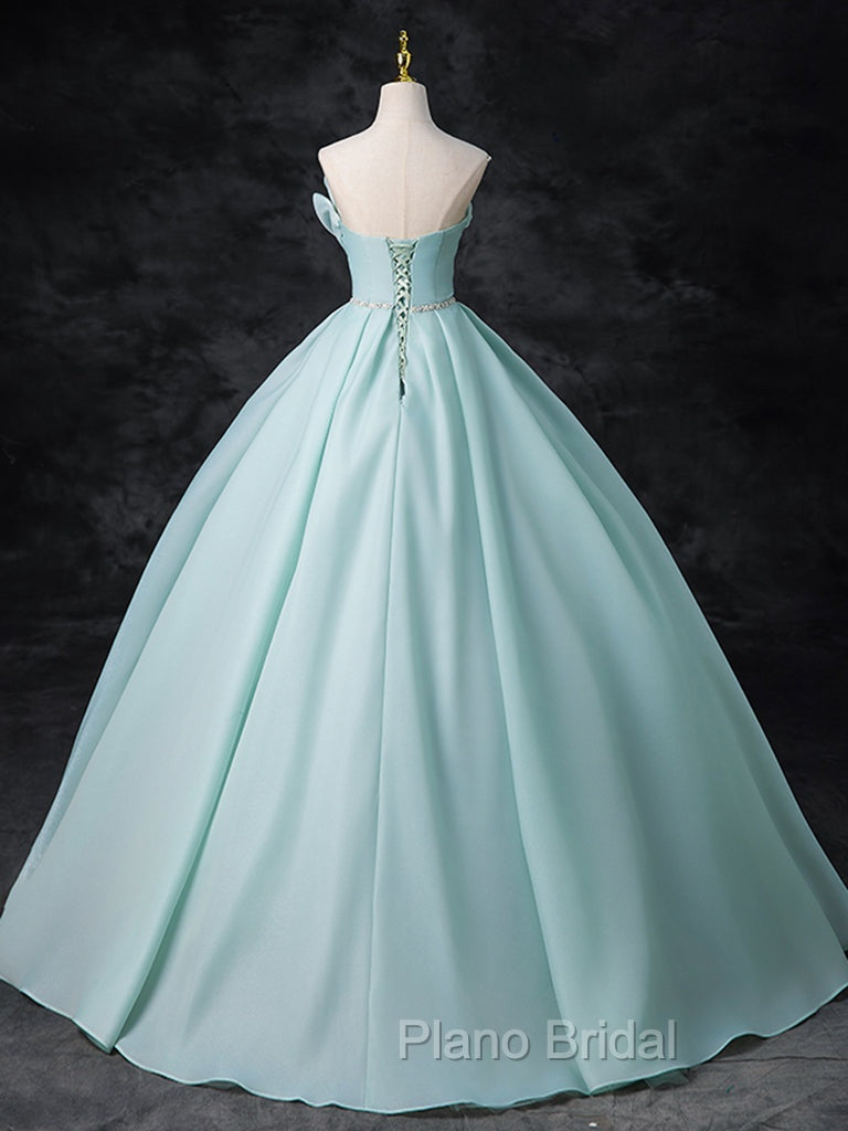A-Line Beads Blue Long Formal Prom Dresses, Blue Long Formal Dresses Secondary image