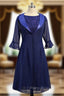 A-line Chiffon Lace Dark Blue Mother Of The Bride Dresses