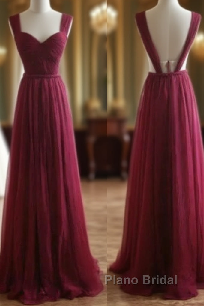 A-Line Chiffon Formal Prom Dresses Bridesmaid Dresses Main image
