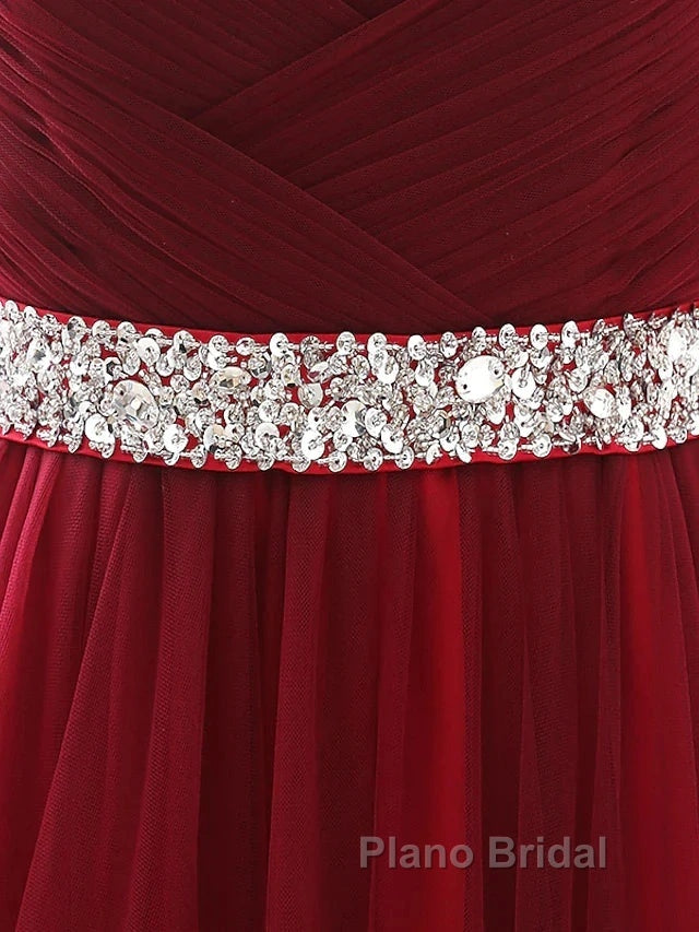 A-Line Elegant Quinceanera Formal Prom ValentineS Day Dresses Strapless Sleeveless Chapel Train Satin With Crystals