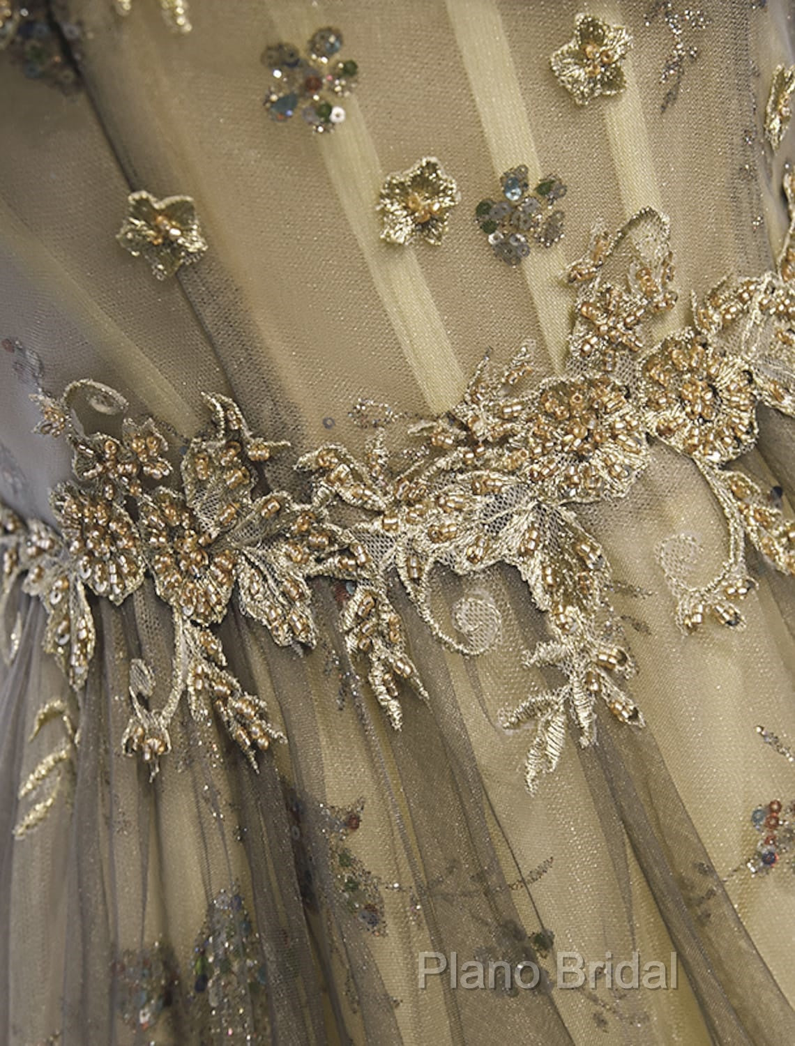 A-Line Formal Gown Elegant Dresses Wedding Floor Length Short Sleeve Tulle With Pleats