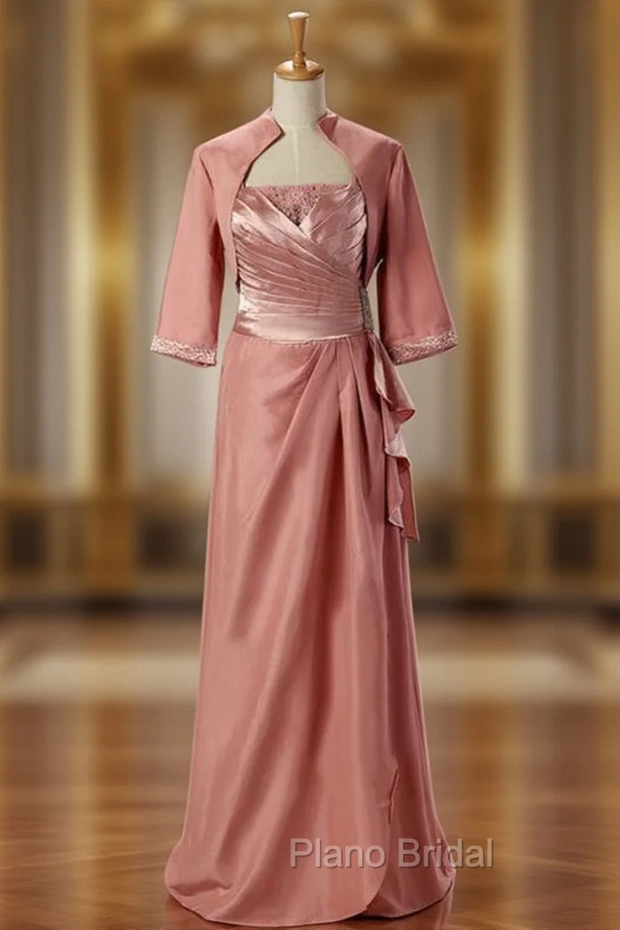 A Line Floor Length With Jacket Plus Size Mother Of The Bride Dresses