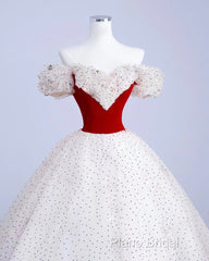 A-Line Off Shoulder Tulle Light Champagne Long Formal Prom Dresses, Light Champagne Formal Dresses