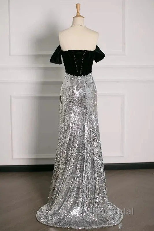 A Line Off The Shoulder Sexy Sequin Formal Dresses Bridesmaid Dresses Evening Gown Formal Prom Dresses Secondary image