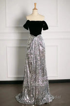 A Line Off The Shoulder Sexy Sequin Formal Dresses Bridesmaid Dresses Evening Gown Formal Prom Dresses