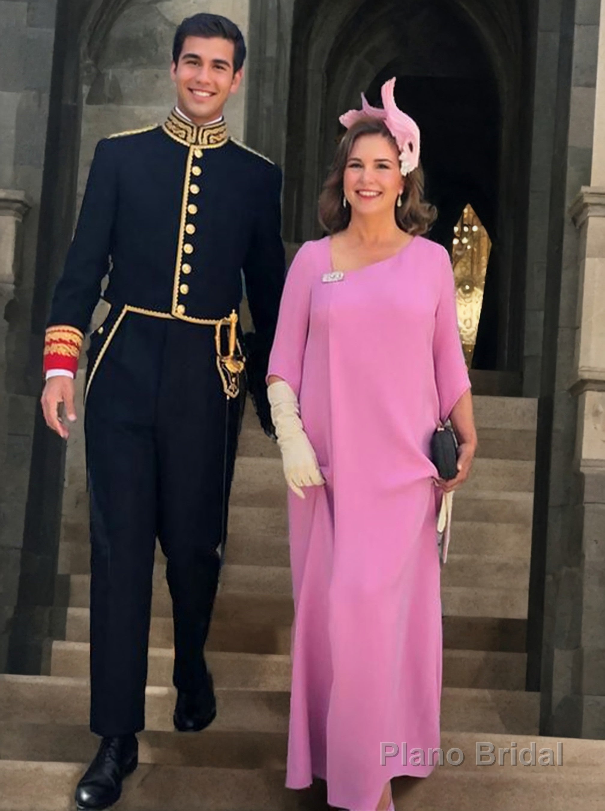 A-Line/Princess Bateau Floor-Length Chiffon Mother of the Bride Dresses Main image