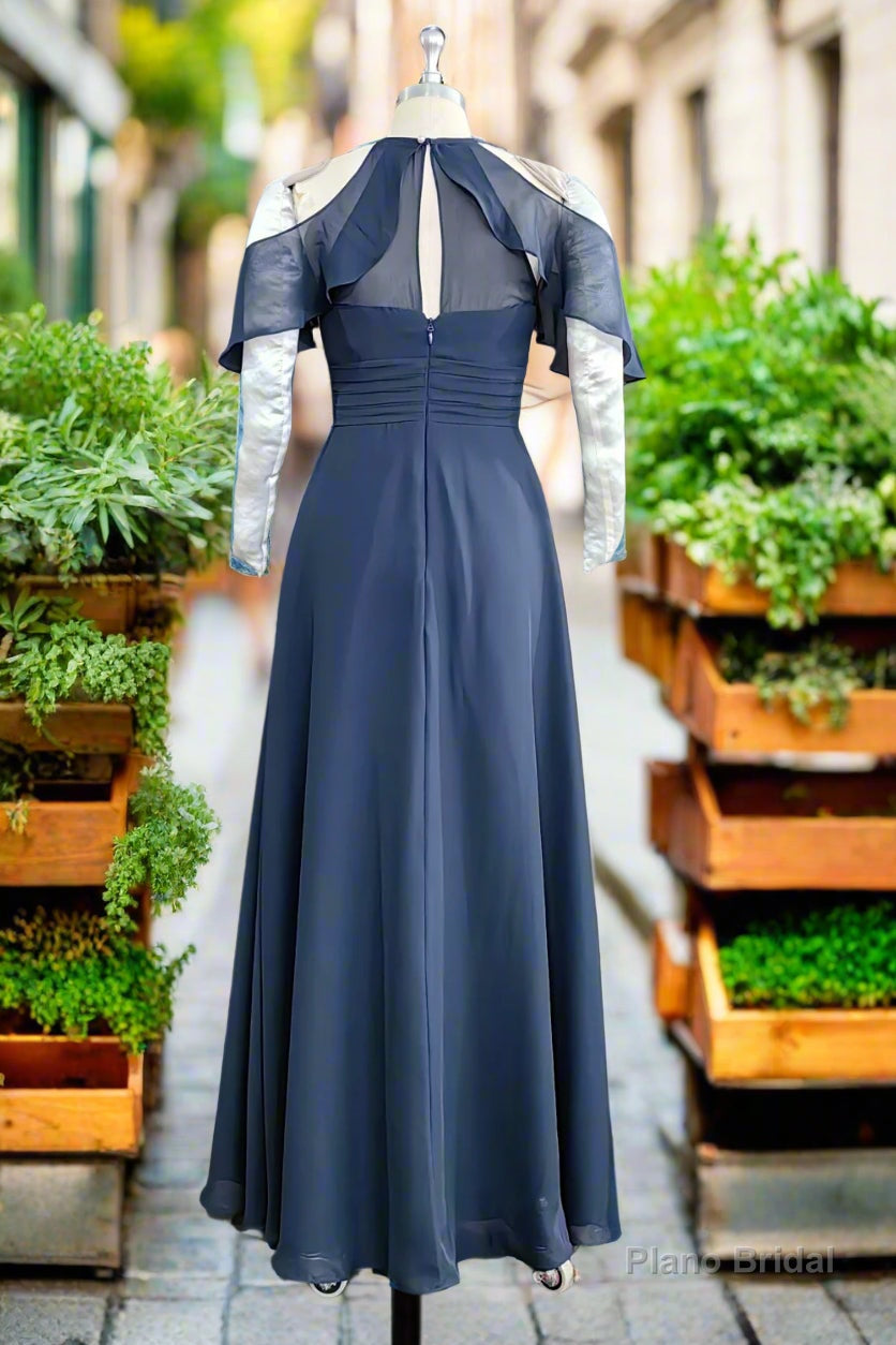 A-Line/Princess Chiffon Ruffles Off-the-Shoulder Sleeveless Floor-Length Bridesmaid Dresses