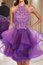 A-Line/Princess Halter Short/Mini Tulle Homecoming Dresses