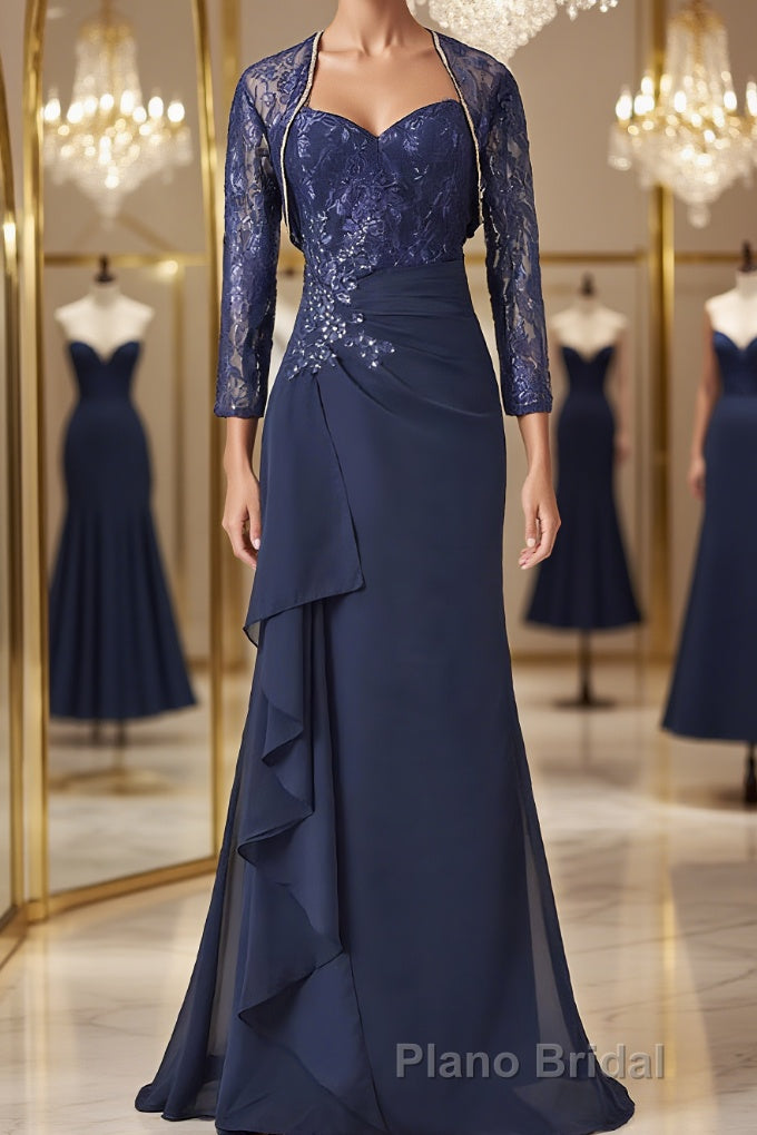 A-line/Princess Sweetheart Floor-Length Chiffon Mother of the Bride Dresses With Embroidery Main image