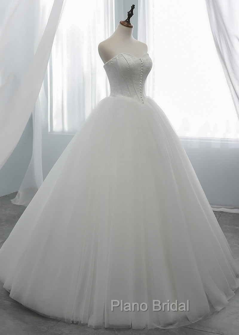 A-Line/Princess Tulle Sweetheart Wedding Dresses Secondary image