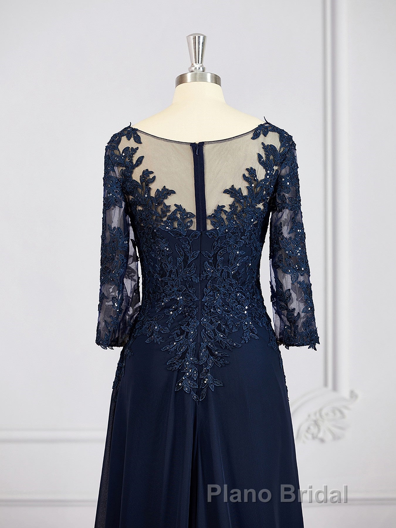 A-Line/Princess V-neck Chiffon Floor-Length Mother of the Bride Dresses With Appliques Lace