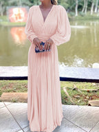 A-Line/Princess V-neck Floor-Length Chiffon Mother of the Bride Dresses With Ruffles