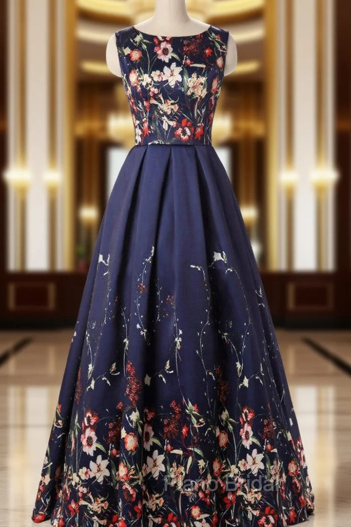 A-Line Print Formal Prom Dresses Main image