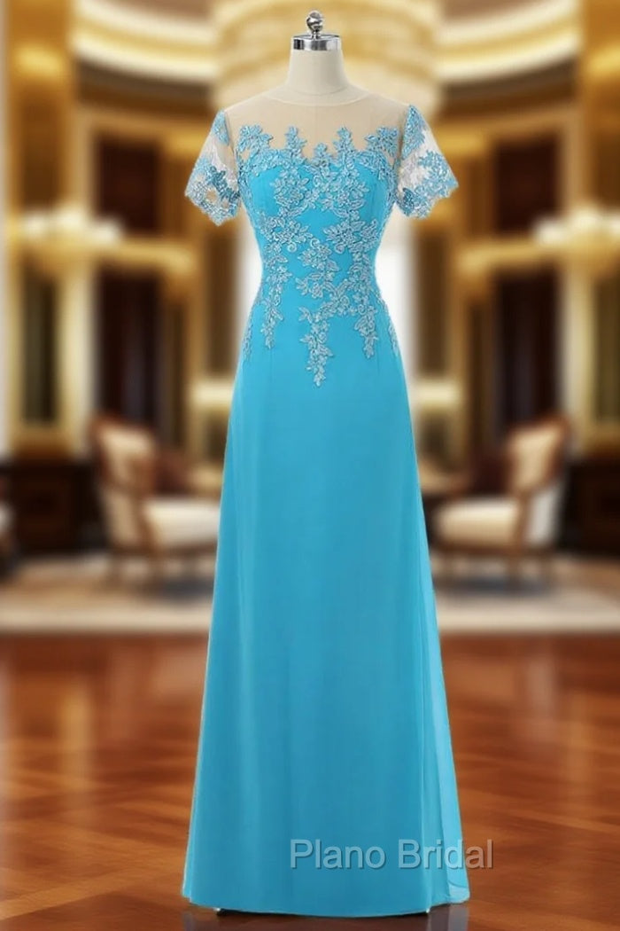 A-line Short Sleeves Chiffon Lace Mother Of The Bride Dresses Main image