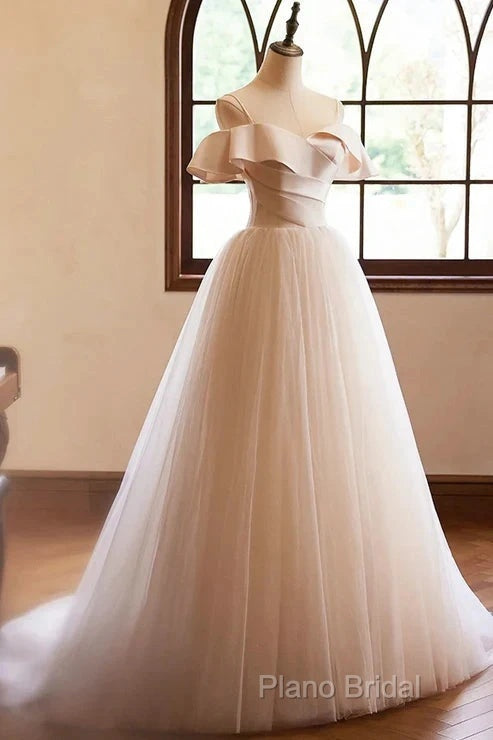 A-Line Sleeveless Backless Spaghetti Straps Floor Length Formal Dresses Formal Prom Dresses