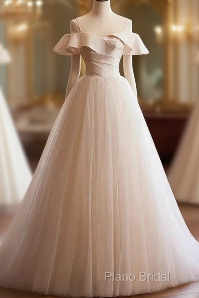 A-Line Sleeveless Backless Spaghetti Straps Floor Length Formal Dresses Formal Prom Dresses Main image