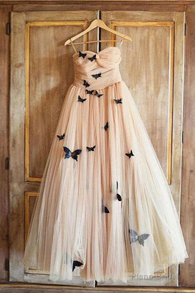 A-Line Sweetheart 3D Butterfly Appliques Prom Dress Long Formal Gown Main image