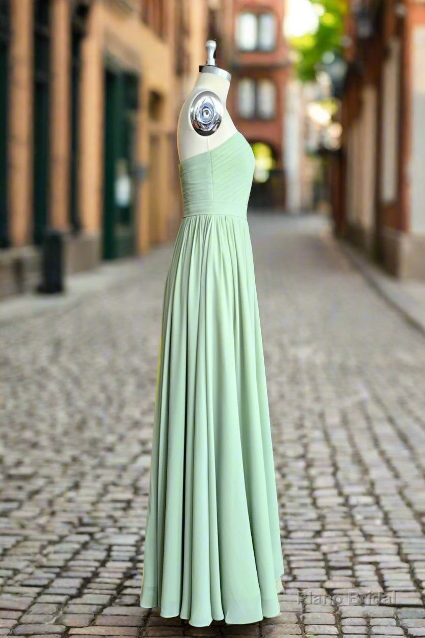 A-line Sweetheart Chiffon Floor-Length Long Bridesmaid Dress Secondary image