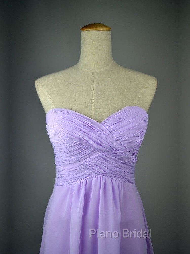 A Line Sweetheart Neck Backless Lilac Long Formal Prom Dresses, Lilac Long Bridesmaid Dresses