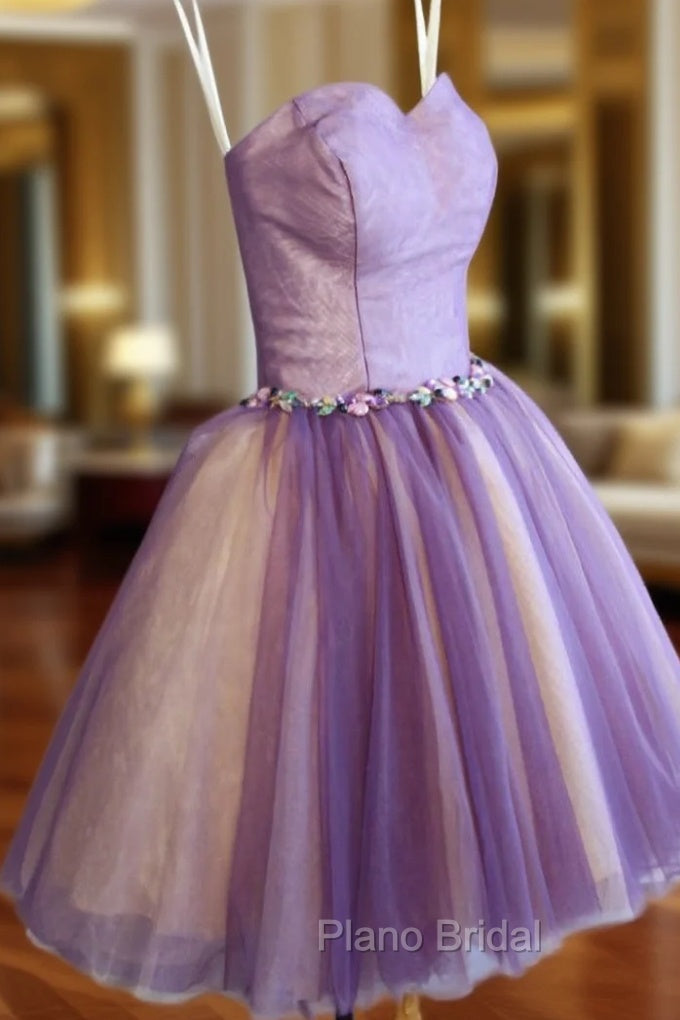 A-line Sweetheart Short Mini Tulle Short Formal Prom Dresses short homecoming Dresses Main image