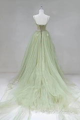 A-Shaped Tight Fitting Corset With Sage Green Chiffon On The Back Long Adult Dresses Sage Formal Prom Dresses