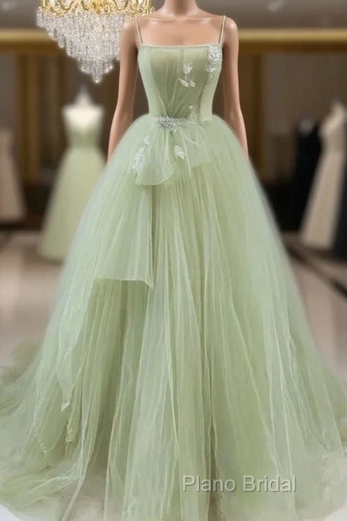 A-Shaped Tight Fitting Corset With Sage Green Chiffon On The Back Long Adult Dresses Sage Formal Prom Dresses Main image