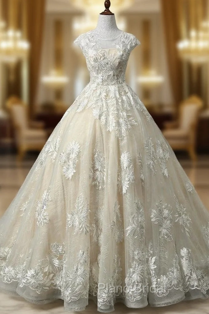 Advanced Sexy A-line Wedding Dresses Scoop Neck Tulle Main image