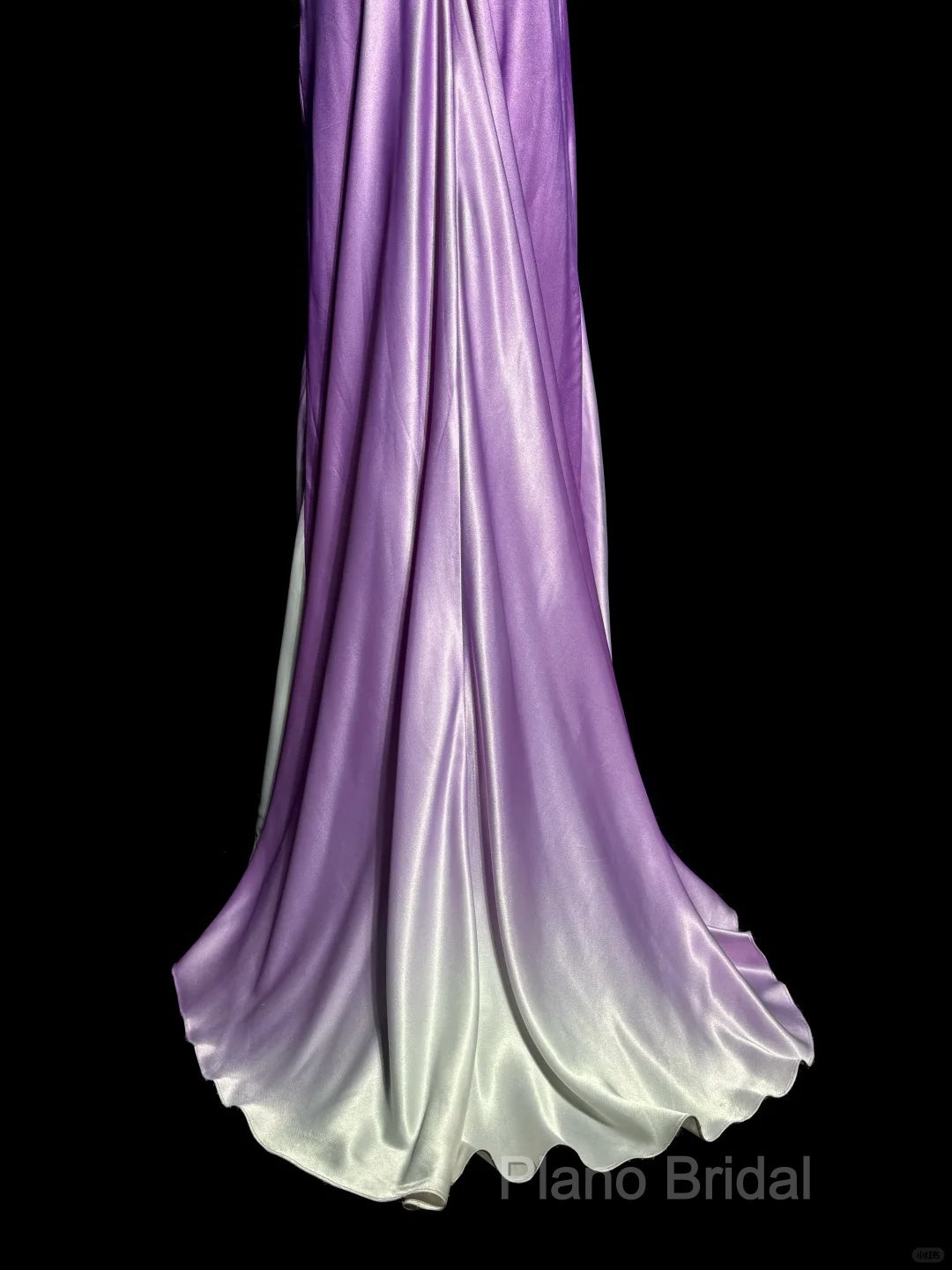 Aesthetic A Line Halter Neckline Lilac Satin Formal Prom Dresses Ruffle Long Party Dresses