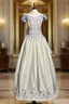 Aesthetic Ball Gown Off The Shoulder White Formal Prom Dresses Ruffle Long Party Dresses