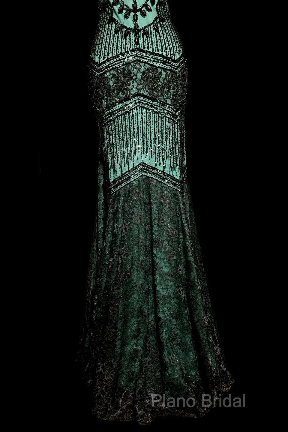 Aesthetic Mermaid Spaghetti Straps Green Formal Prom Dresses Long Party Dresses