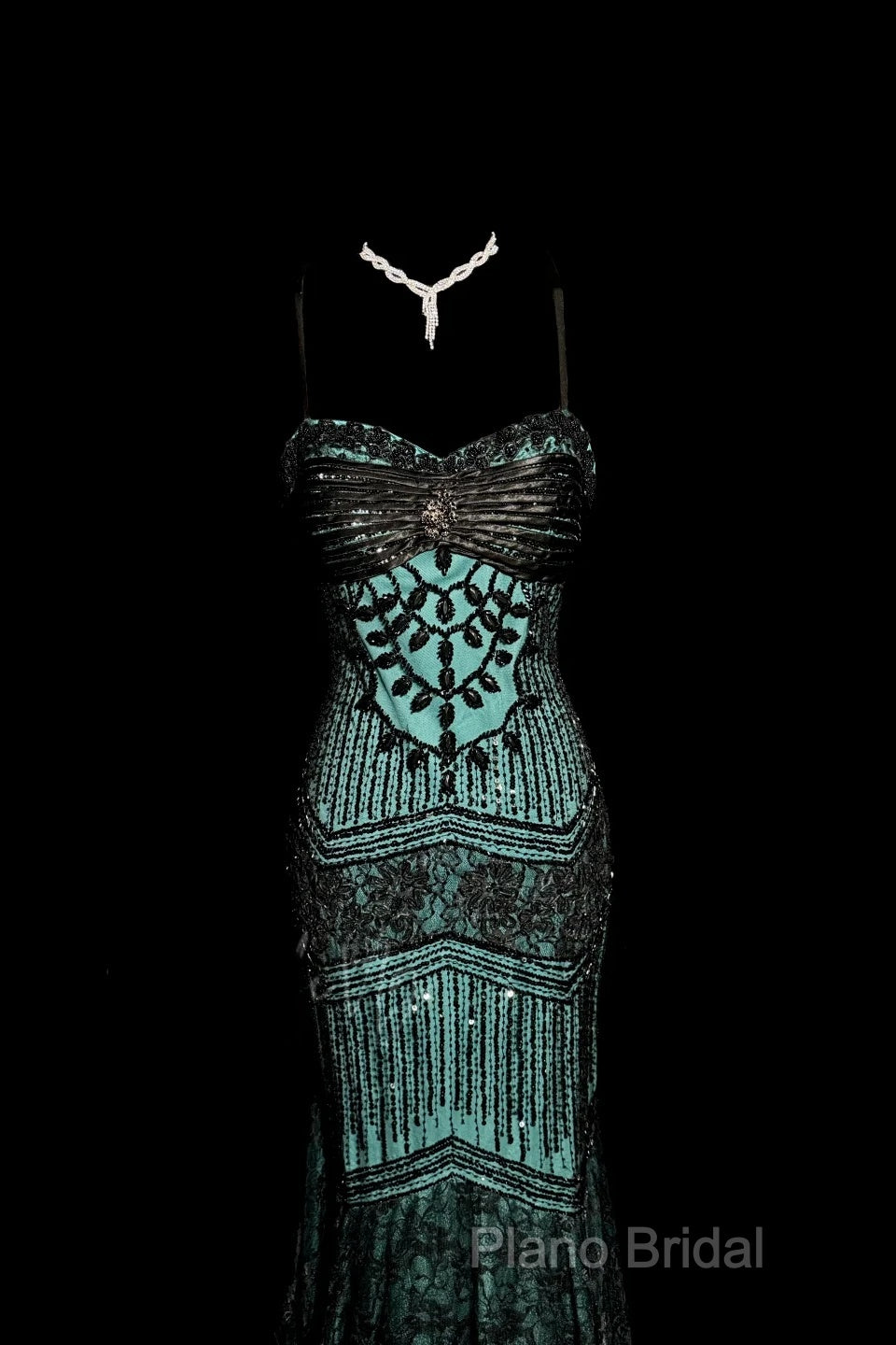 Aesthetic Mermaid Spaghetti Straps Green Formal Prom Dresses Long Party Dresses