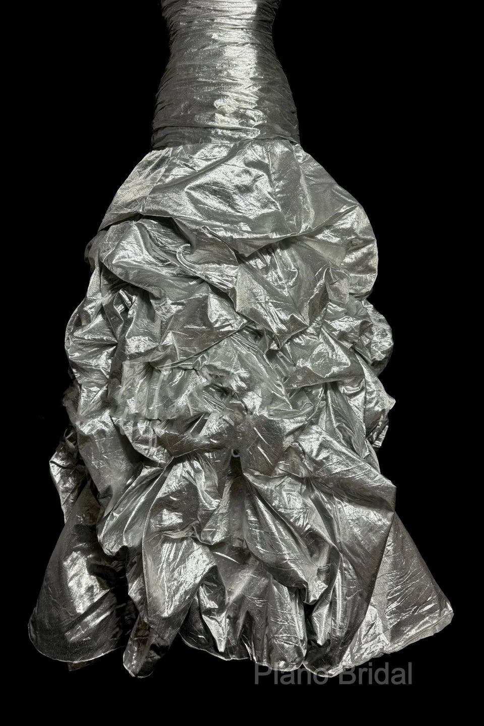 Aesthetic Mermaid Sweetheart Neckline Gray Taffeta Formal Prom Dresses Ruffle Long Party Dresses