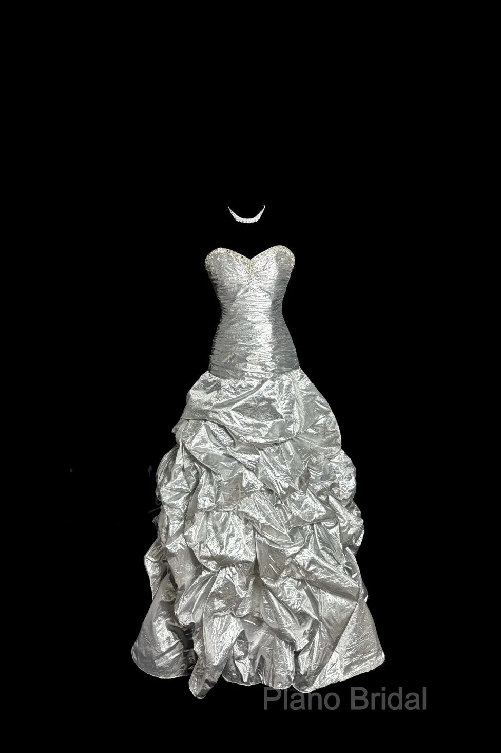 Aesthetic Mermaid Sweetheart Neckline Gray Taffeta Formal Prom Dresses Ruffle Long Party Dresses