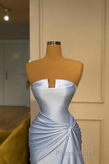 Amazing Long Blue Mermaid Graduation Dresses Fabulous Sleeveless Formal Prom Dresses