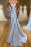 Amazing Long Blue Mermaid Graduation Dresses Fabulous Sleeveless Formal Prom Dresses