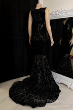 Amazing Sequins Mermaid Formal Prom Dresses Sleeveless V-Neck Online