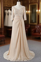 Appliques Lace 3/4 Sleeves Sweetheart Mother Of The Bride Dresses