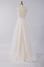 Awesome Long A-line Appliques Lace Tulle Open Back Wedding Dress