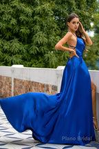 Backless Satin Prom Dress