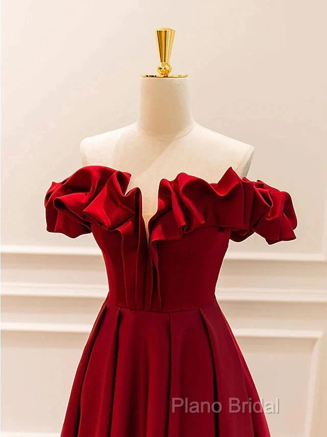 Ball Gown A-Line Formal Gown Empire Dresses Formal Prom Floor Length Sleeveless V Neck Jersey With Pleats Strappy Secondary image