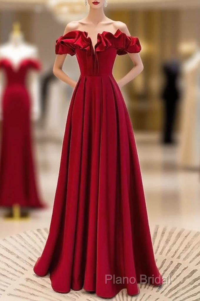 Ball Gown A-Line Formal Gown Empire Dresses Formal Prom Floor Length Sleeveless V Neck Jersey With Pleats Strappy Main image