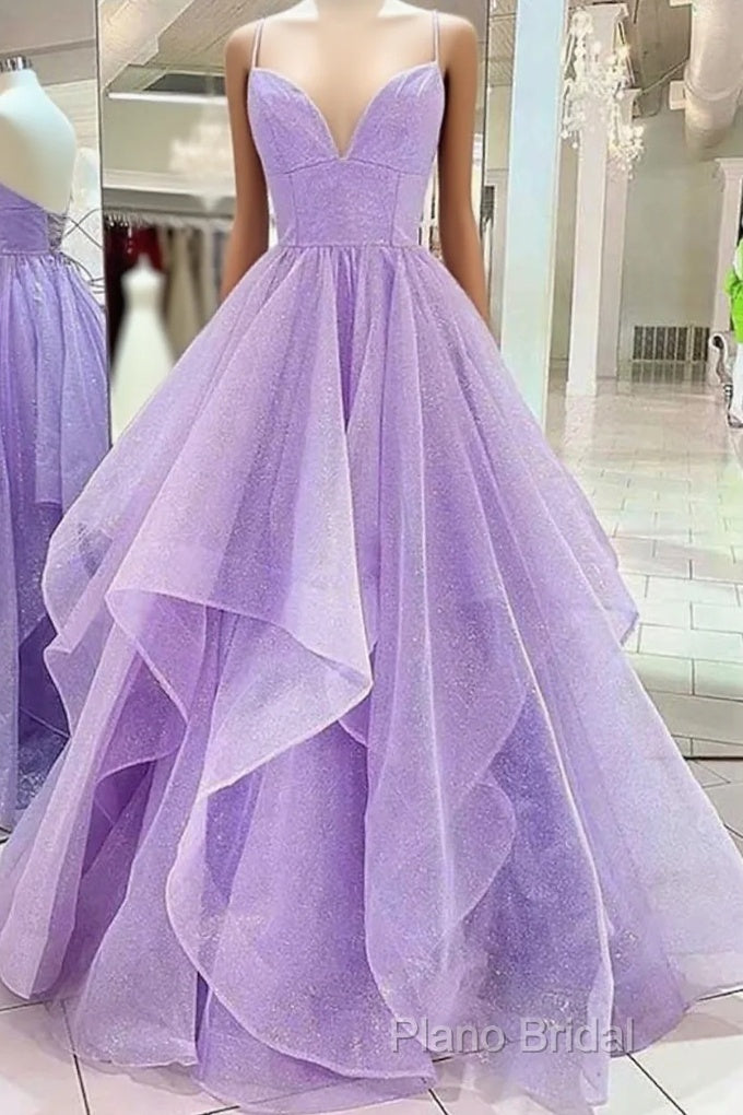 Ball Gown A-Line Formal Prom Dresses Sparkle & Shine Dresses Formal Floor Length Sleeveless Sweetheart Tulle Backless With Pleats Ruffles