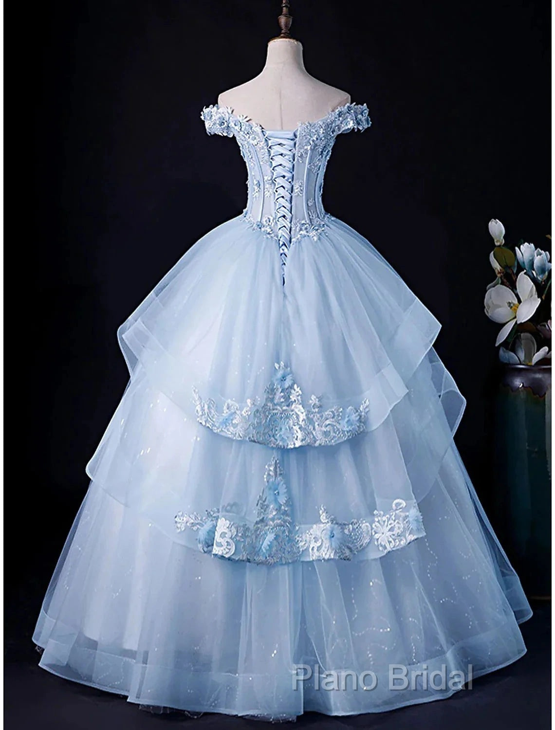 Ball Gown Formal Gown Minimalist Dresses Formal Wedding Guest Floor Length Sleeveless Off Shoulder Tulle Backless With Pleats Appliques