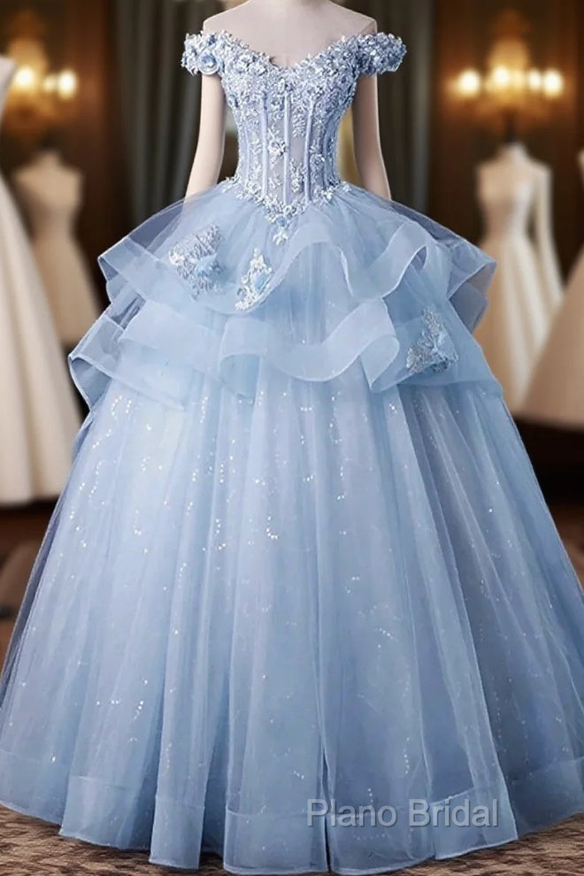 Ball Gown Formal Gown Minimalist Dresses Formal Wedding Guest Floor Length Sleeveless Off Shoulder Tulle Backless With Pleats Appliques Main image