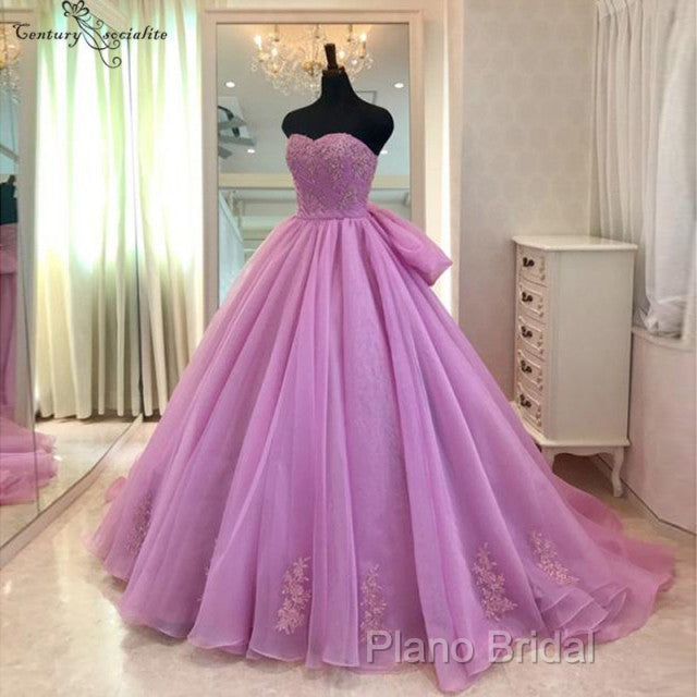 Ball Gown Formal Prom Dresses Floor Length Tulle Quinceanera Dresses Secondary image