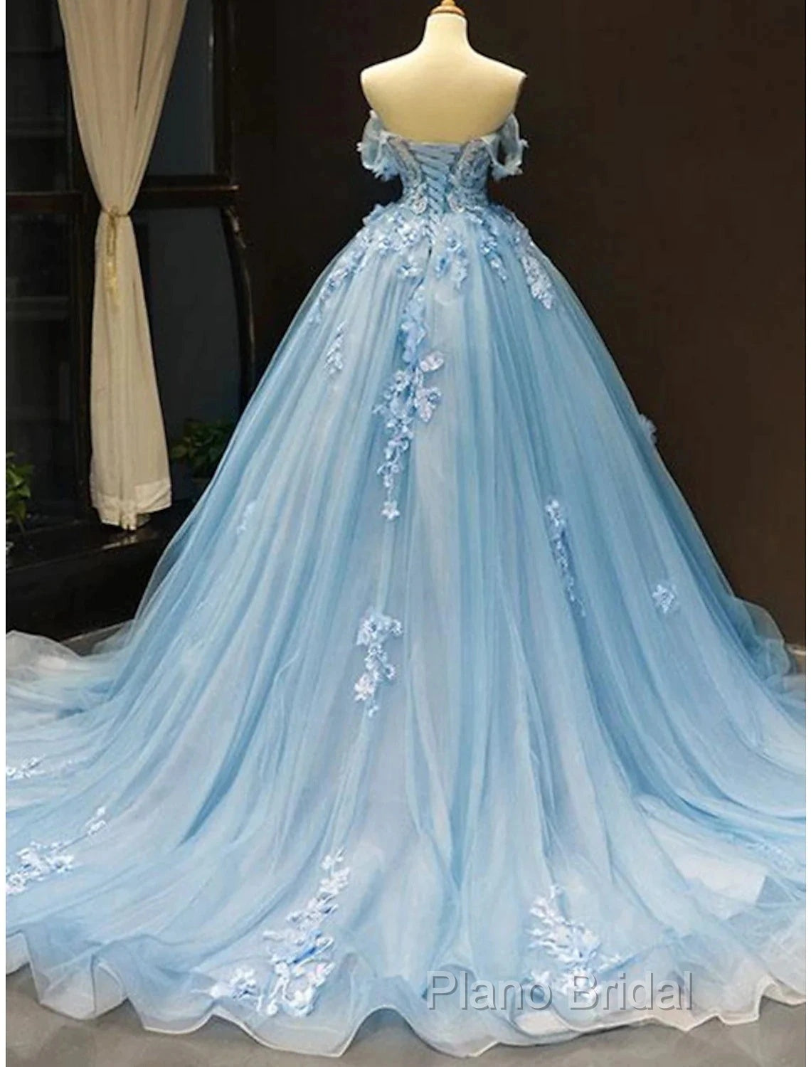 Ball Gown Formal Prom Dresses Floral Dresses Quinceanera Court Train Short Sleeve Sweetheart Lace With Pleats Appliques